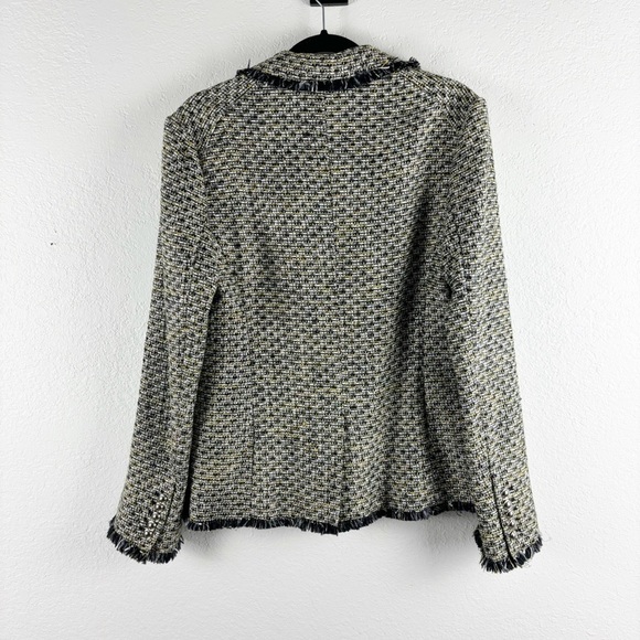 Veronica Beard Fabian Tweed Boucle Fringe Blazer Jacket Size 10 - Picture 3 of 7